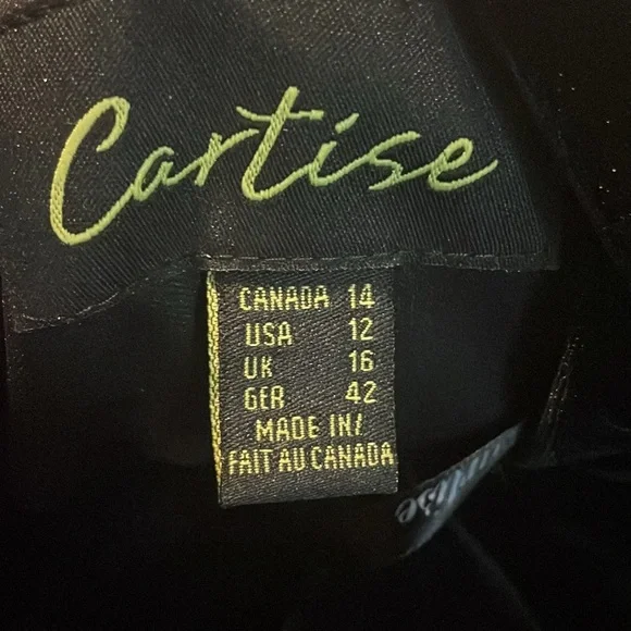 Vintage 90s Velvet Dress‎ Women’s 12 3/4 Sleeve V-Neck - Picture 9 of 12